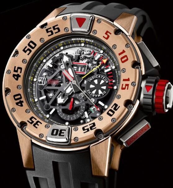 Richard Mille Replica Watch RM 032 Diver Rose Gold 532.04.91